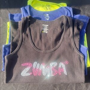Zumba Fitness Vibrant Tank Tops - Blue, Yellow, Black